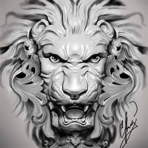 Lion Art Tattoo, Lion Head Tattoos, Tattoo Artwork, Realism Tattoo, Dog Tattoos, Tattoo Drawings ...