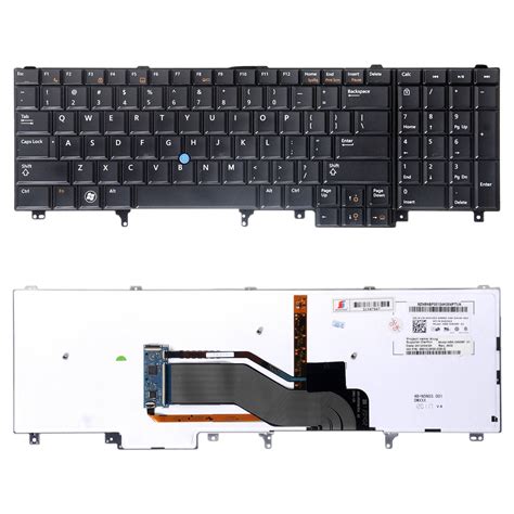 US Version Keyboard with Keyboard Backlight for Dell Latitude E6520 ...