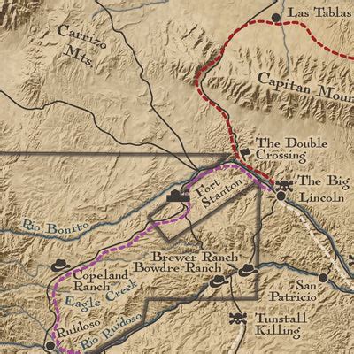 Billy the Kid and the Lincoln County War Map by Bad Hoss Mapping ...