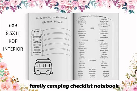 Family Camping Checklist Notebook Graphic by mostafiz19542 · Creative ...