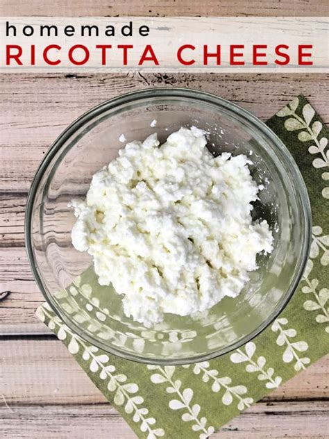 Homemade Ricotta Cheese Recipe • Six Dollar Family