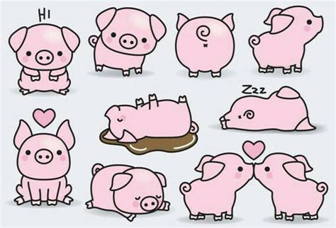 Pin by Hening Lawson on •Mis Fotos• | Kawaii clipart, Kawaii pig, Cute pigs