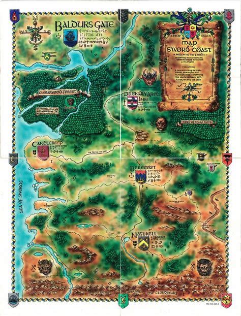 Baldur's Gate World Map - Fantasy Map for D&D