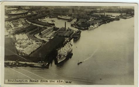 Southampton docks from the air (1920s) | Southampton, Dock, Pier