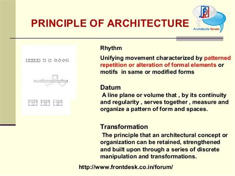 Principle of architecture