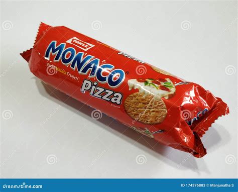 Pack of Parle Monaco Pizza Biscuits Isolated in a White Background Editorial Stock Photo - Image ...