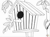 Free Printable Bird House Coloring Pages sketch template
