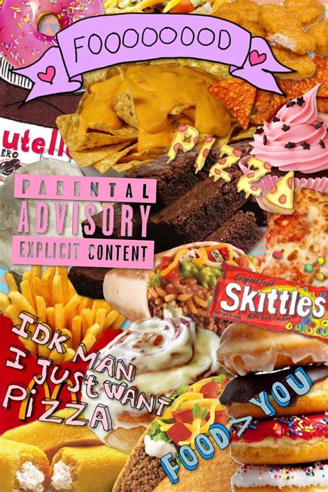 Junk Food Collage Tumblr | Food Wallpaper | Food collage, Food wallpaper, Food