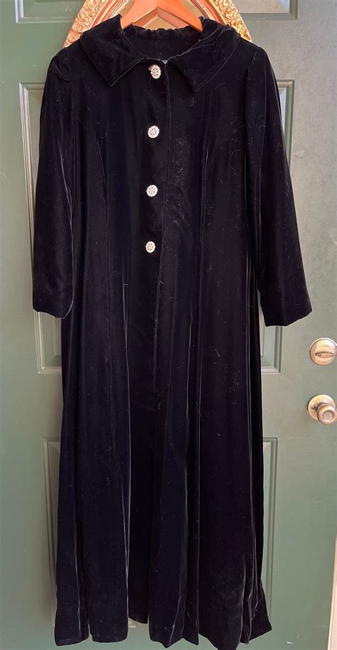 Full Length Vintage Velvet Coat - Etsy