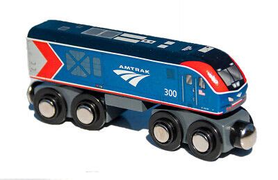 Amtrak PHASE VI ALC-42 Siemens Charger Wooden Train Locomotive #300 4.5 ...