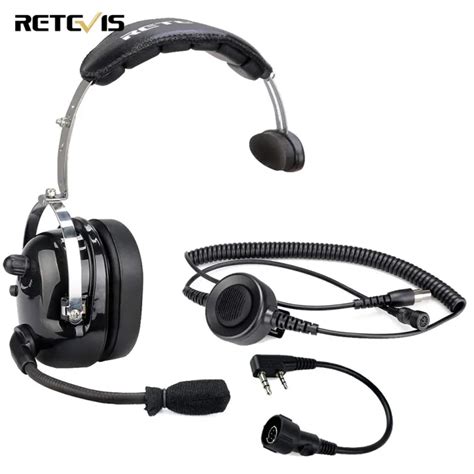 Retevis Two Way Radio Earpiece with Mic Noise Reduction Headset for ...