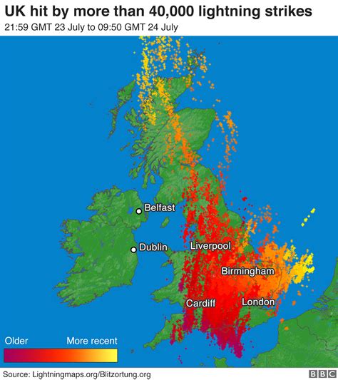 UK weather: The UK's record-breaking heat in maps and charts - BBC News