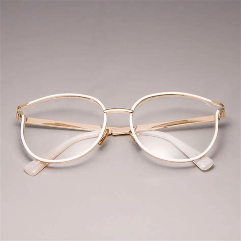 Wholesale Brand Cat Eye Glasses Frames Women Metal Optical EyeGlasses ...