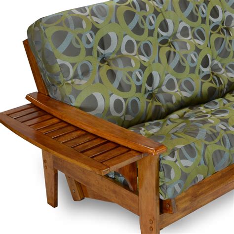 Eastridge Wood Futon Frame - Tray Arm, Heritage Finish | DCG Stores