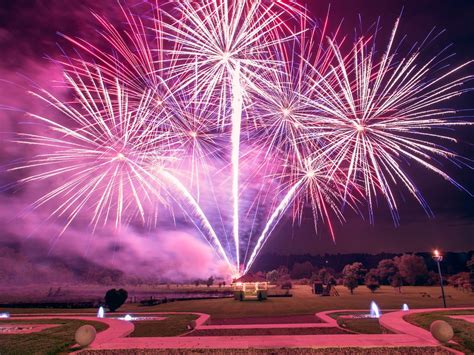 Wedding Fireworks at the Yorkshire Wedding Barn, Gilling West, Richmond, North Yorkshire ...