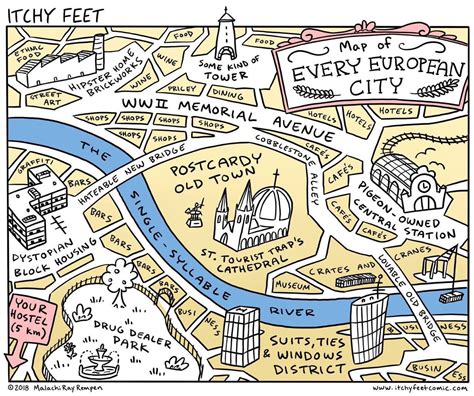 Europe City Map