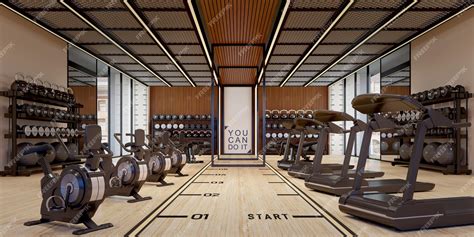 Premium Photo | Luxury gym fitness club