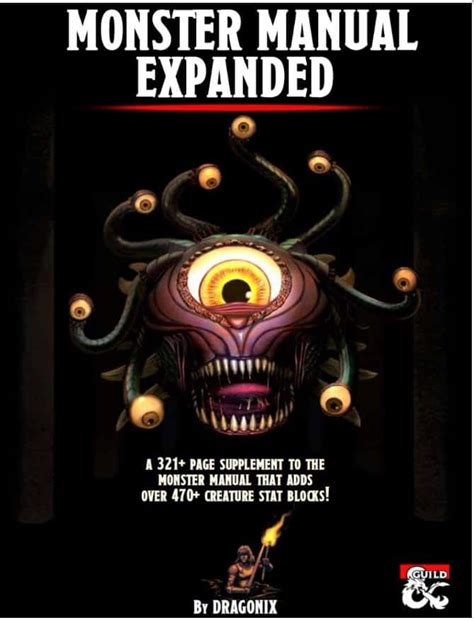 5E D&D Monster Manual Expanded From DMs Guild