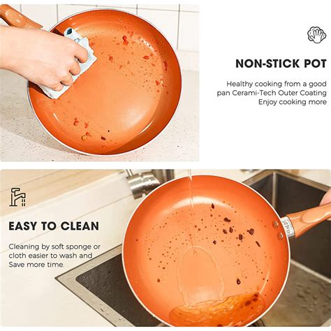 Copper Pan Nonstick Ceramic Coating Set-10 Pcs – BlessMyBucket