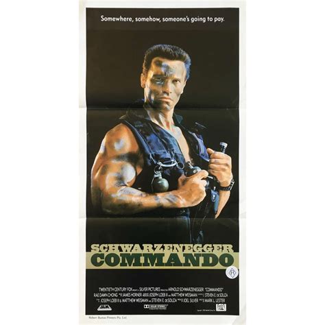 COMMANDO Movie Poster 13x30 in.