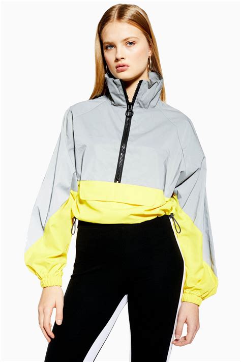 Reflective Windbreaker Jacket | Topshop | Windbreaker jacket women, Windbreaker outfit, Women's ...