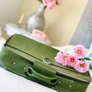 Vintage Samsonite Olive Green Luggage Vintage Luggage Vintage Trunk Travel Suitcase Vintage ...