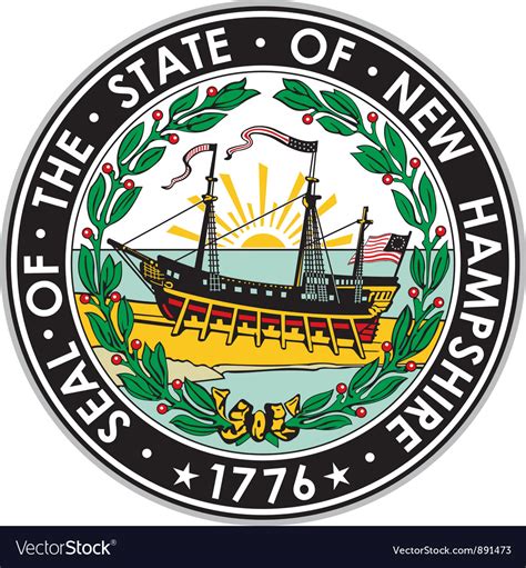 New hampshire seal Royalty Free Vector Image - VectorStock