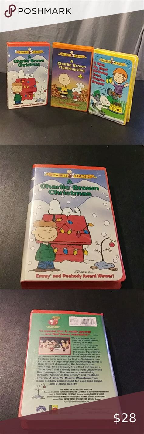 Charlie Brown Peanuts Classic VHS Set of 3 Preowned