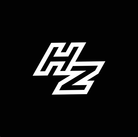 HZ logo monogram with up to down style negative space design template ...