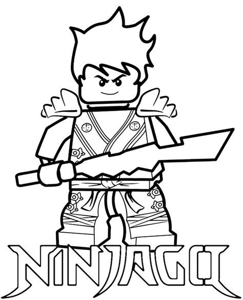 LEGO ninjago minifigure coloring pages for boys