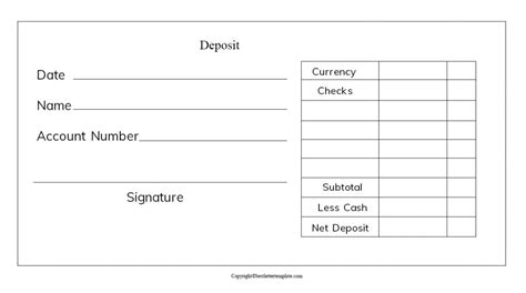 Bank Receipt Template