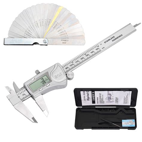 Buy CAMWAY Waterproof Digital Caliper+Feeler Gauge,6 Inch Digital ...