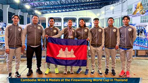 Cambodia Wins 4 Medals at the Finswimming World Cup in Thailand - YouTube