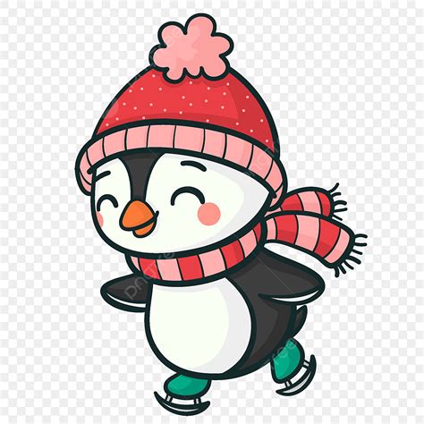 Skating Penguin Clipart Transparent PNG Hd, Skating Little Penguin Element, Penguin, Hand ...