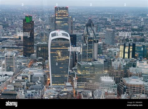 Aerial view of City of London skyline Stock Photo - Alamy
