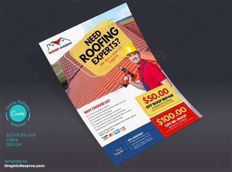 10+ Roofing Flyers / Roof Repair Flyer Templates (CANVA)