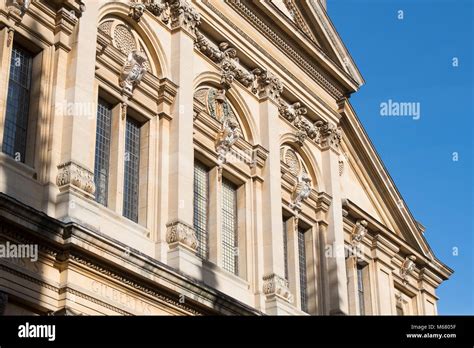 Sheldonian theatre architecture detail. Oxford, Oxfordshire, England ...