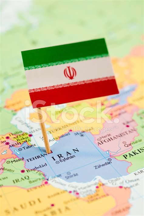 Map And Flag Of Iran Stock Photo | Royalty-Free | FreeImages