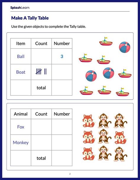 Tally Chart Worksheets - Worksheets Library