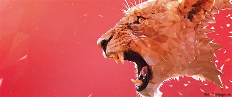 Lion Roaring 4K wallpaper download