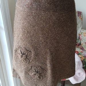 George | Skirts | George Wool Like Skirt With Flower Details | Poshmark