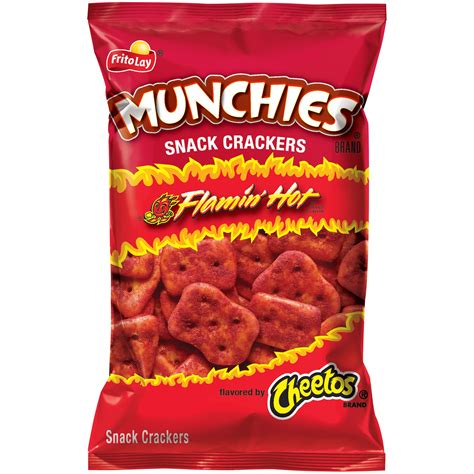 Munchies Cheetos Flamin' Hot Baked Snack Crackers 3 oz. Bag - Walmart.com