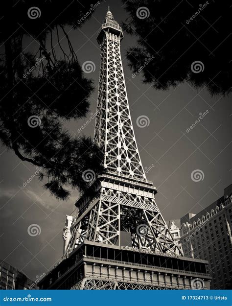 Eiffel Tower Replica at Paris Hotel and Casino Editorial Stock Photo - Image of french, black ...