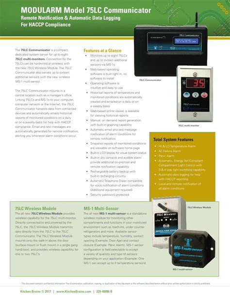 (PDF) MODULARM Model 75LC Communicator · This document contains confidential information. The ...