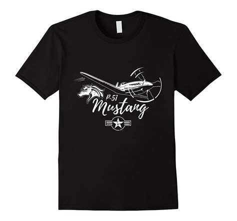 2019 Hot Sale 100% cotton Retro P 51 Mustang WWII Warbird Fighter Pilot Gift Summer Style Tee ...