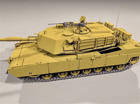 M1 Abrams battle tank 3d model 3ds Max files free download - CadNav