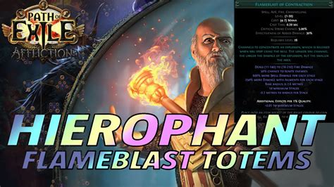 [Poe 3.23] FlameBlast of Contraction Hierophant Totem Build Gameplay - YouTube