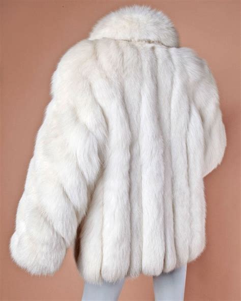 Pristine Finland Arctic Fox Fur Coat in Bright White at 1stDibs