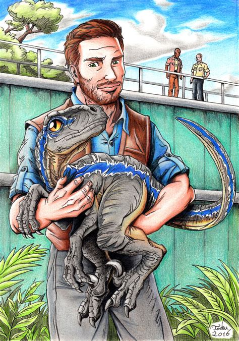 Jurassic World - Owen and baby Blue by Tadeu-Costa on DeviantArt