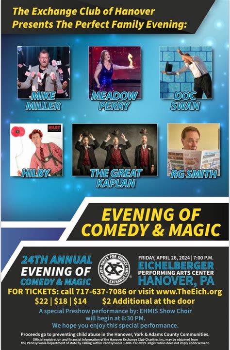 An Evening of Comedy & Magic, Eichelberger Performing Arts Center ...